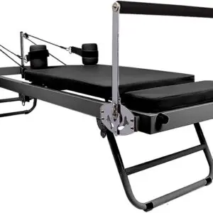 Machine de réformatrice Pilates, réformateur Pliable Machine Pilates | Réformateur réglable Pilate Core Training Lit - Machine d'entraînement de capacité de Poids de 300 lbs pour Les débutants et Les