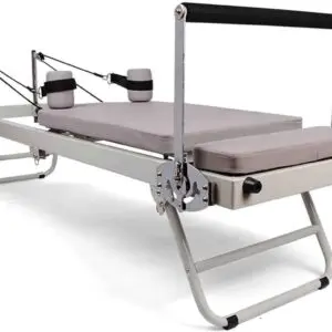 ZLZNX Pilates Reformer Machine Pliable équipements De Studio De Machine De Reformage Réglables pour L'entraînement à Domicile Exercices De Musculation,Gris